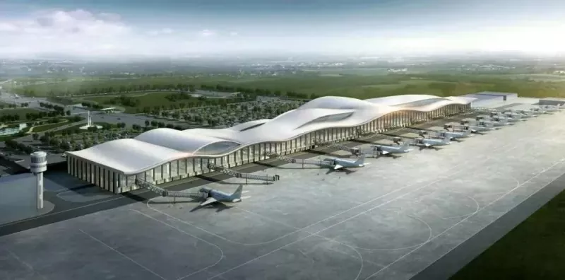 Temporarily Expanded Steel Terminal Hall